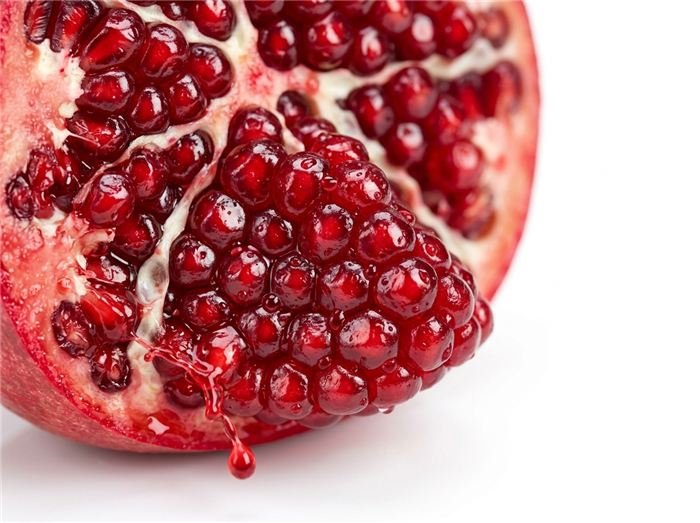 Grains de grenade rouge frais qui parfument le stick de gelée Hinuki